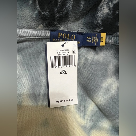 Polo Ralph Lauren Spiral Tie-Dye Cotton Hoodie Junior Size XXL NWT $148 - Picture 11 of 11